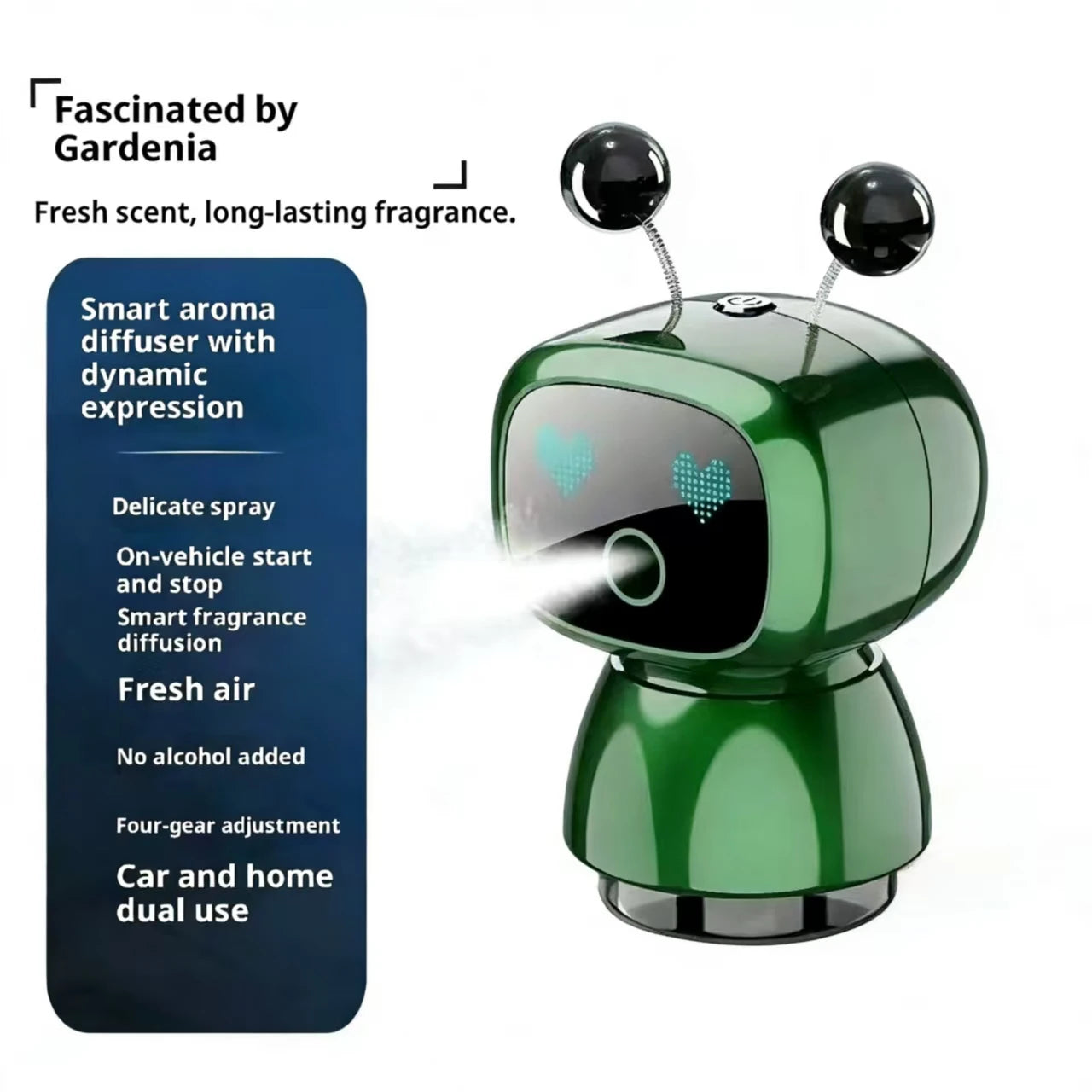 Smart Car Aromatherapy Robot Car Perfume Vehicle Air Purification Humidifier Fully Automatic Car Fragrance Sprayer