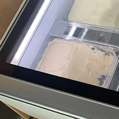 Stainless Steel Refrigerated Popsicle Showcase Refrigeration Equipment Freezer Table Ice Cream Display Cabinet