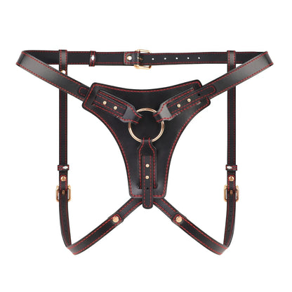 Wearable Strap On Dildo Harness Pants PU Leather Adjustable Pegging Harness Belt BDSM Bondage Underwear Sex Toy for Women Men