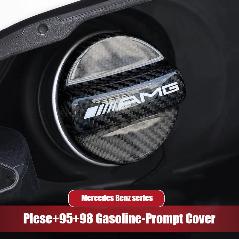 Car Fuel Tank Cap Cover Frosted Aluminum Alloy Lid Auto Accessories For Mercedes Benz AMG A B C E G C260 E300L A200L GLC300 CLA