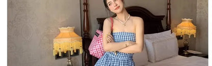 Thai Vacation Style Off-Shoulder Wrap Dress Women's Summer Design Sensation Waist-Cinching Tube Top Long Dress