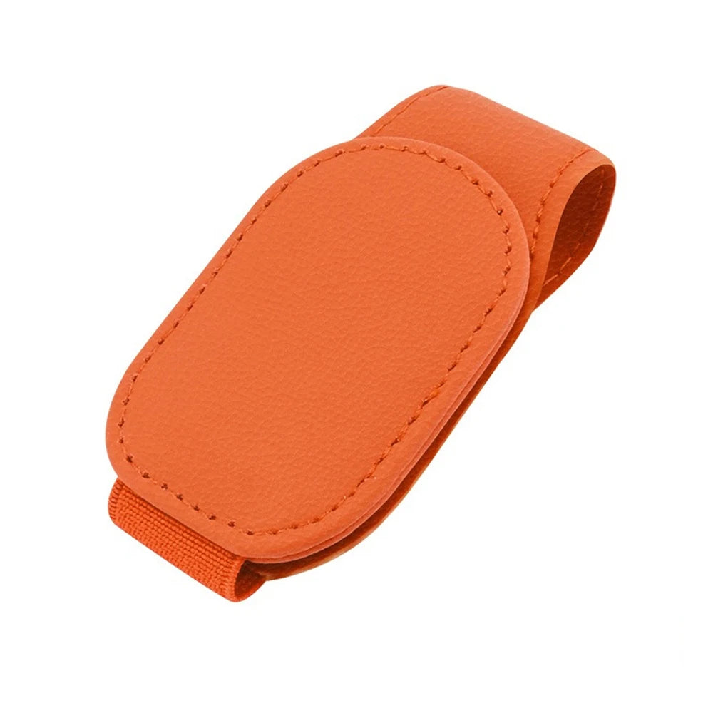 Magnetic Leather Eyeglass Hanger Clip Universal Car Sunglasses Holder Magnetic Eyeglass Hanger Clip For Cars Ticket Card Clip