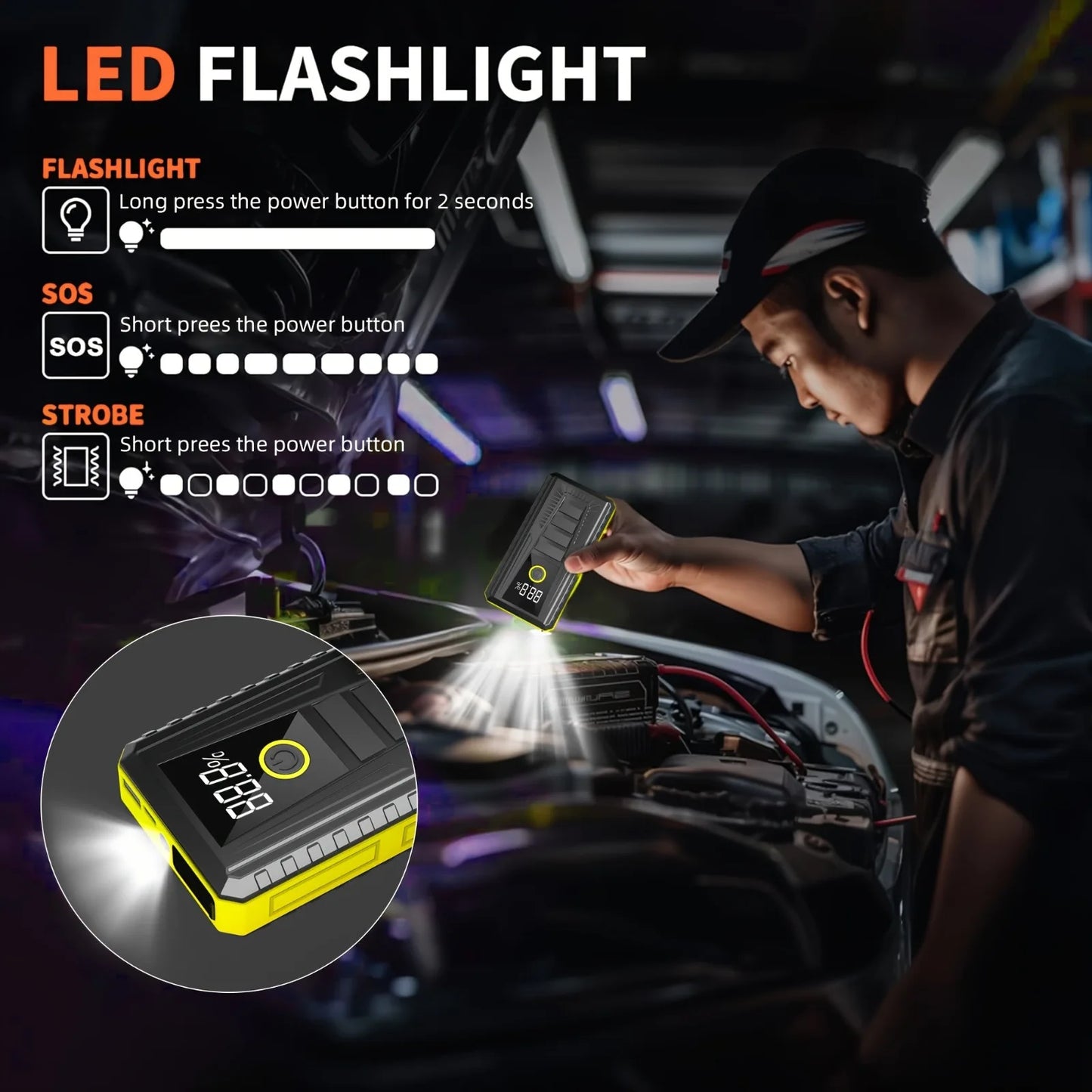 SUKIN Jump Starter Car Battery Multi functional Power Bank For Auto/Motorcycle Booster Para Carros avviatore batteria per auto