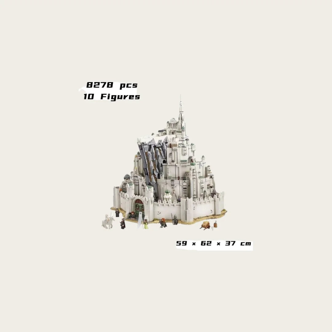Cheapest 8278pcs Bricks The City Minas Tirith Capital Gifts for Adults Building Blocks Educational Kit Dispaly Model for Adults