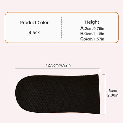 1/4/8Pairs Height Increase Insole Do Not Collapse Half Pad Breathable Memory Foam Heel Lifting Inserts Shoe Lifts Shoe Pads