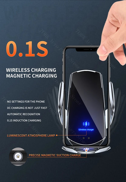 For Mercedes Benz CLA 200 2013-2019 Car Phone Holder 360 Rotatable Silicone Non-Slip 15W Wireless Charging Cars Accessories