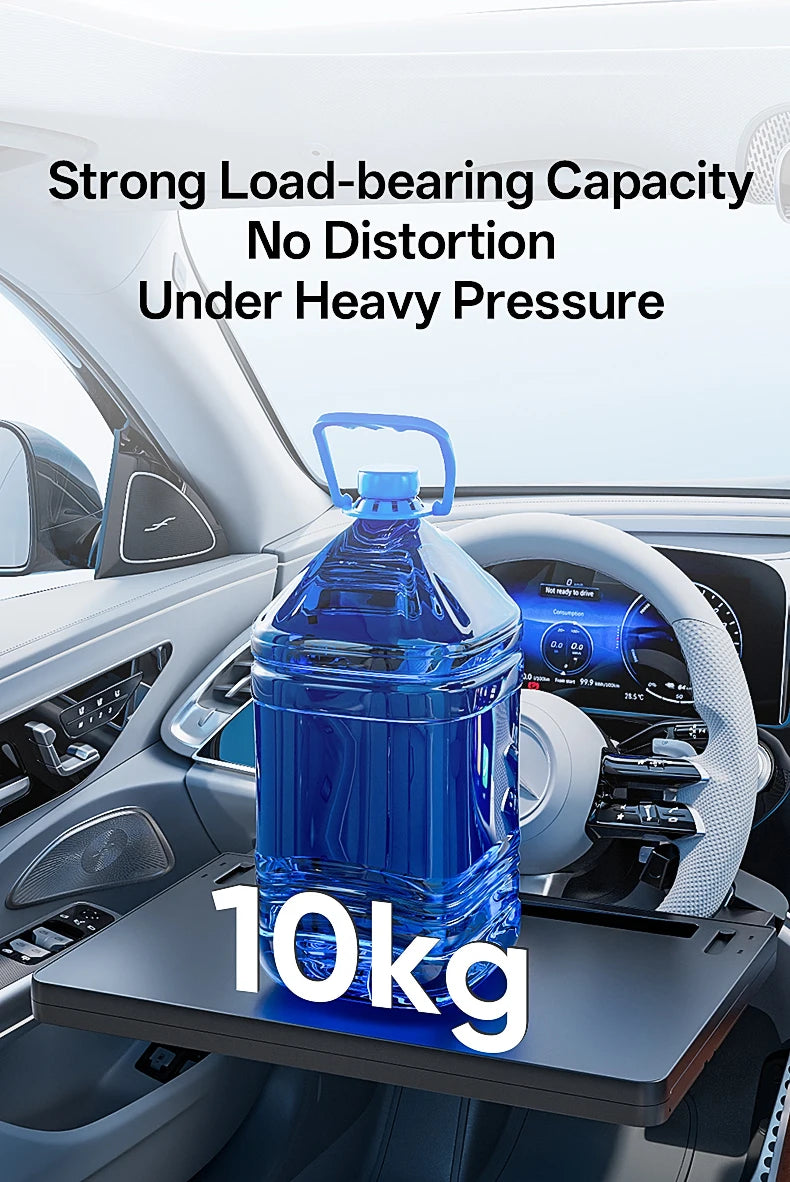 Multifunctional Car Steering Wheel Desk Portable Laptop Desk Foldable Car Storage Stand Work and Dining Table Travel Office