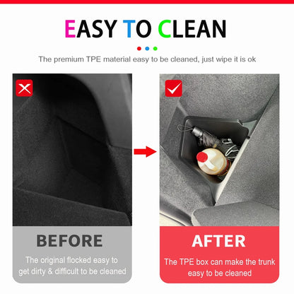 For Tesla Model Y Juniper 2025 2026 Car Trunk Side Storage Box Cover plate organizer Car trunk side storage box refit Accessorys