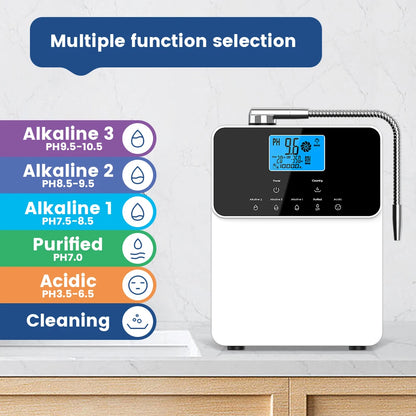 CAWOLO 11 Plates Platinum Coating Alkaline Water Ionizer Machine Household PH 4.5~10.5 Alkaline Acid Water Ionizer for Home