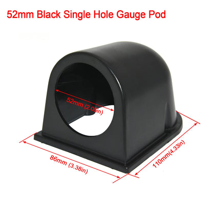 52MM Car Gauge Pod Black Single & Dual & Triple Hole Gauge Holder Racing Car Left Right Drive Bracket for 2 inch Meter Universal