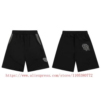 High Street Trendy Men's Mertre Denim Shorts Summer Loose Versatile Straight Leg Heavy Fabric Pants Stock