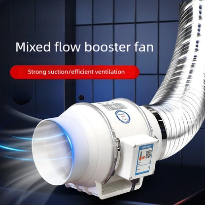 Exhaust Fan Home Mute Inline Duct Fan Bathroom Exhaust Fan Ventilation Equipment Kitchen Bathroom Wall Mounted Air Purifying Ve