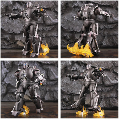 ZD Toys Marvel LED Light Classic Iron Man Iron Monger 1/10 8" Action Figure Ironman Movie Obadiah Stane Model Doll