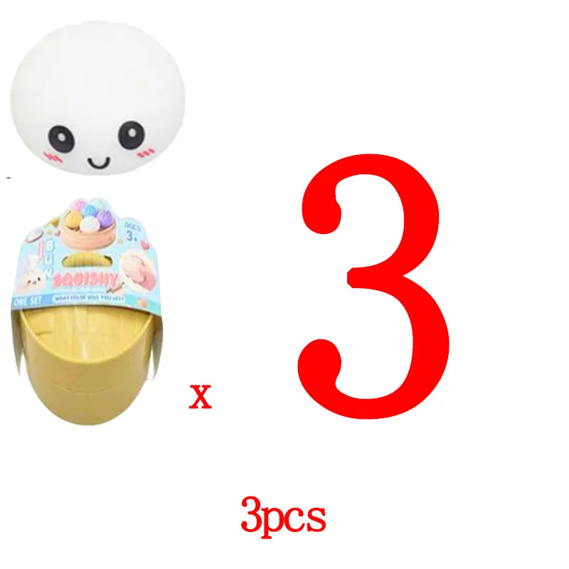In stock hot sales 6 Cm Giant Dumpling 4 Inch Dumpling Stress Bun Anxiety Soft Decompression Dough For Adults Skateboard