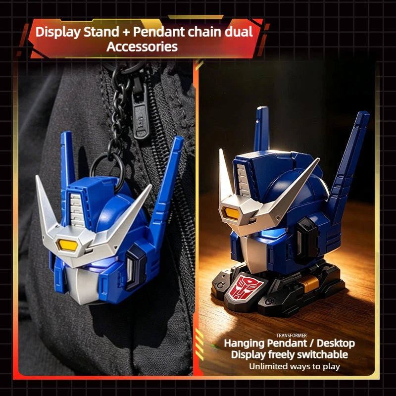 New AULDEY Transformers G1 Toy AAP Series Light-Up Head Sculpt Mecha Model Optimus Prime Dual Modes Pendant Display  Figure Gift