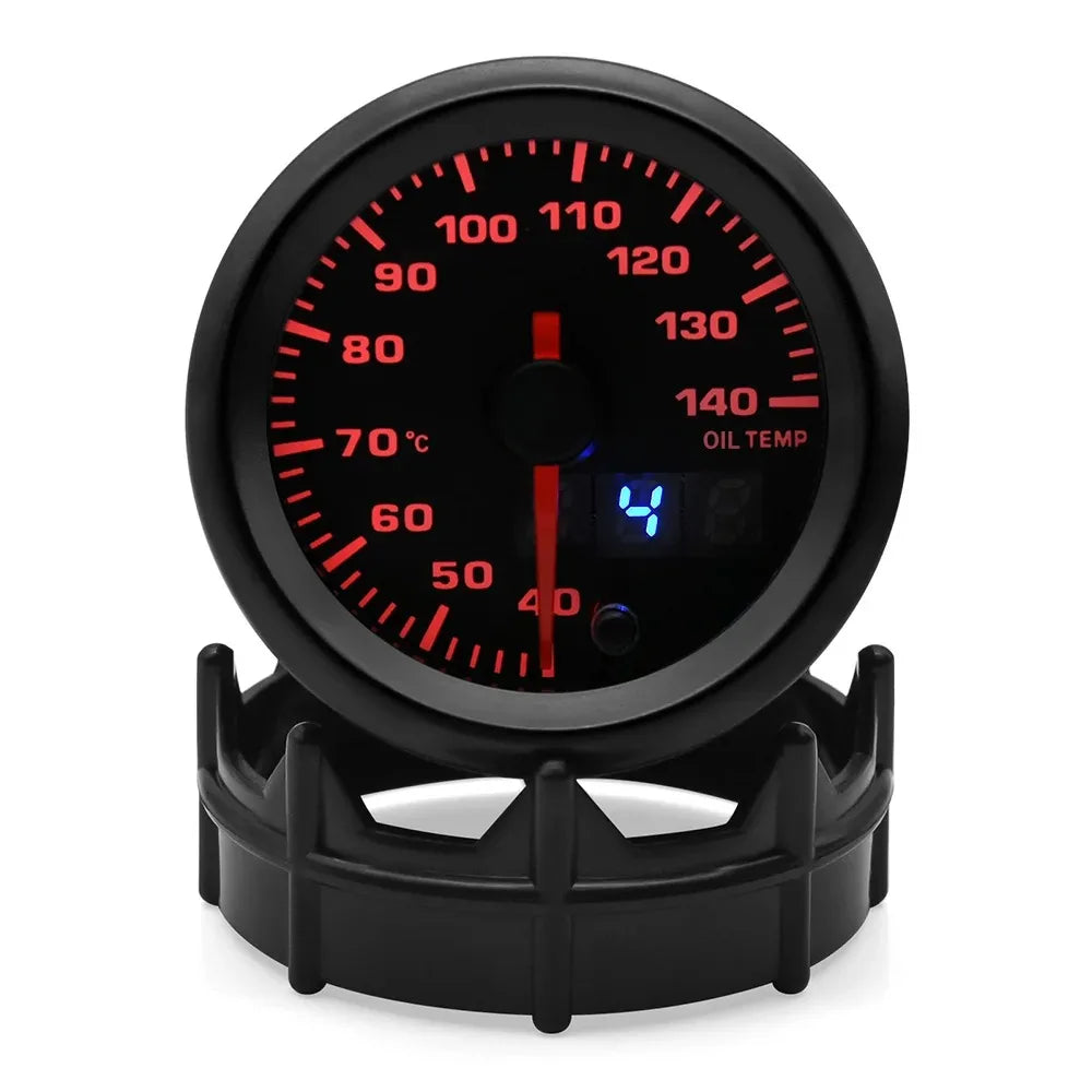 2" 52mm 7 Color LED Dual Display Gauge Boost PSI Boost BAR Water / Oil Temp Oil Pressure Voltmeter Air Fuel Ratio EGT Tachometer