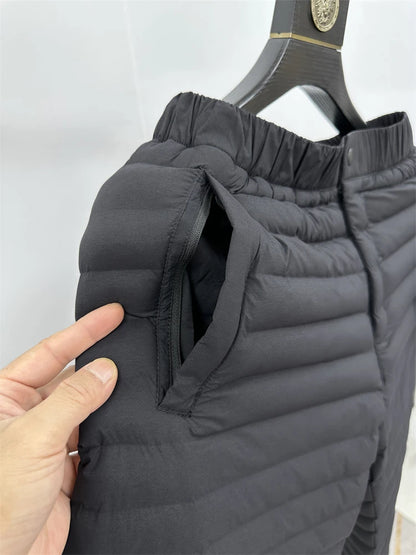 Lightweight Insulated Outdoor Sports Men's Cotton Pants Windproof Water-Resistant Casual Trousers for Winter Cold Protection