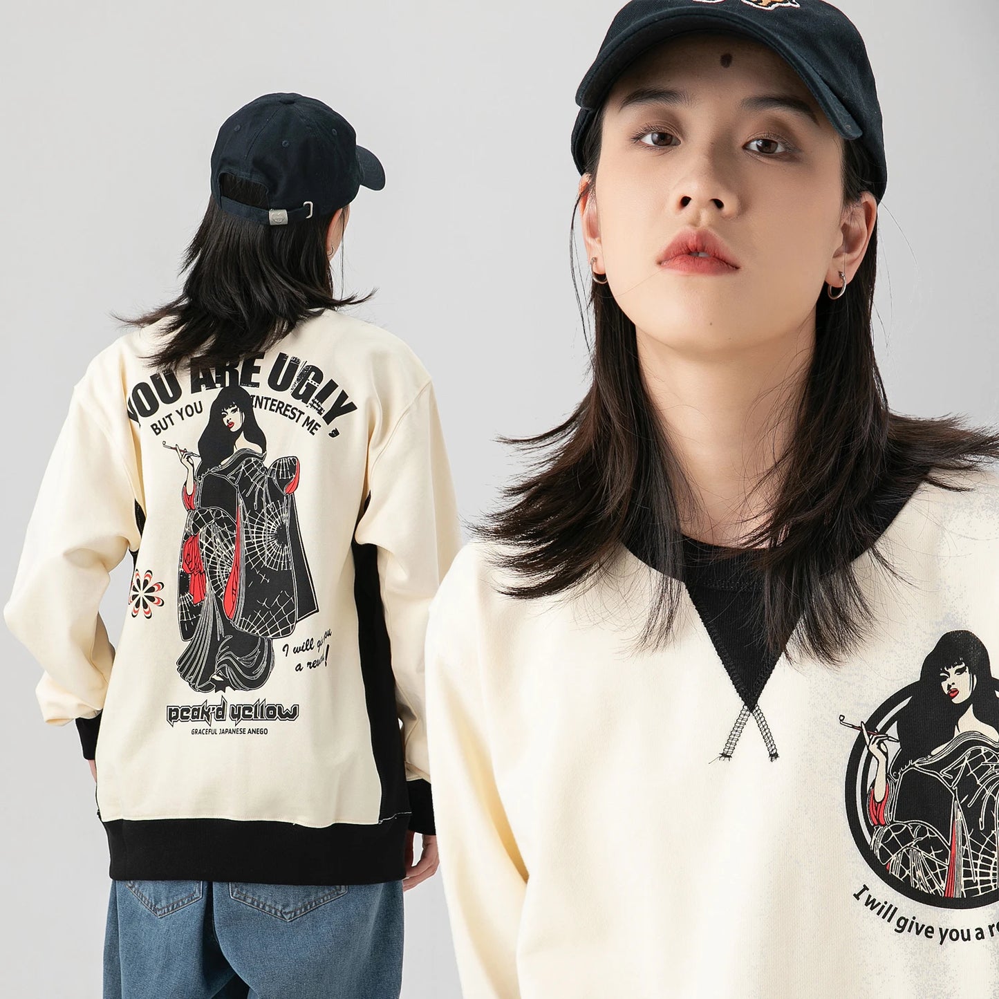 Monkey Store Autumn Winter Hoodie Unisex Casual Print round Neck Sweatshirt Warm Comfortable Cotton Long Sleeve Youth Fashion