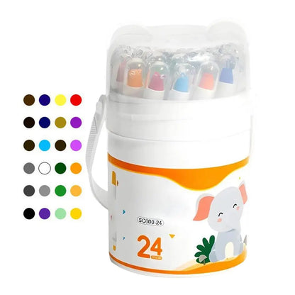 Twistable Washable Crayons 12/24/36/48 Colors Quick Drying Non Toxic Art Supplies for Kids Home School Arts Crafts Birthday Gift