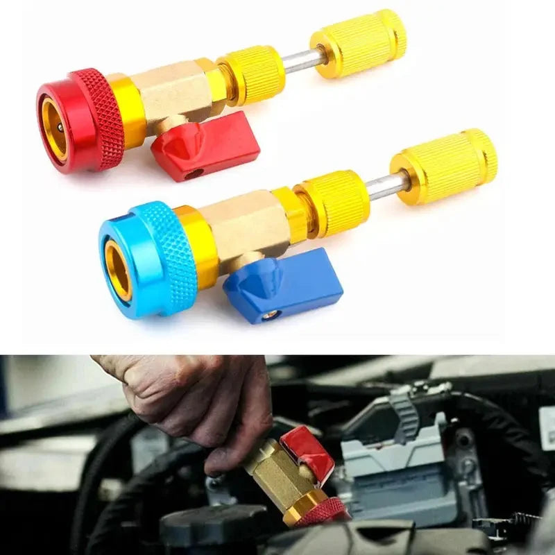 Adjustable A/C Valve Core Puller R134A High Low Pressure Wrench Remover Tool for Car Air Conditioner Repair Quick Removal
