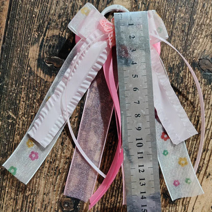 1Pair Fashion Lace Bow Boot Charms Tassel Ribbon DIY Shoe Charms Decor Removable Boot Accessories for Hat Hair Clothing