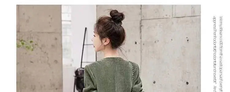 Fashionable Corduroy Set Women's Autumn Winter New Style Elegant Lady Fragrance Wind Coat Wide Leg Pants Two Piece Suit