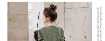 Fashionable Corduroy Set Women's Autumn Winter New Style Elegant Lady Fragrance Wind Coat Wide Leg Pants Two Piece Suit