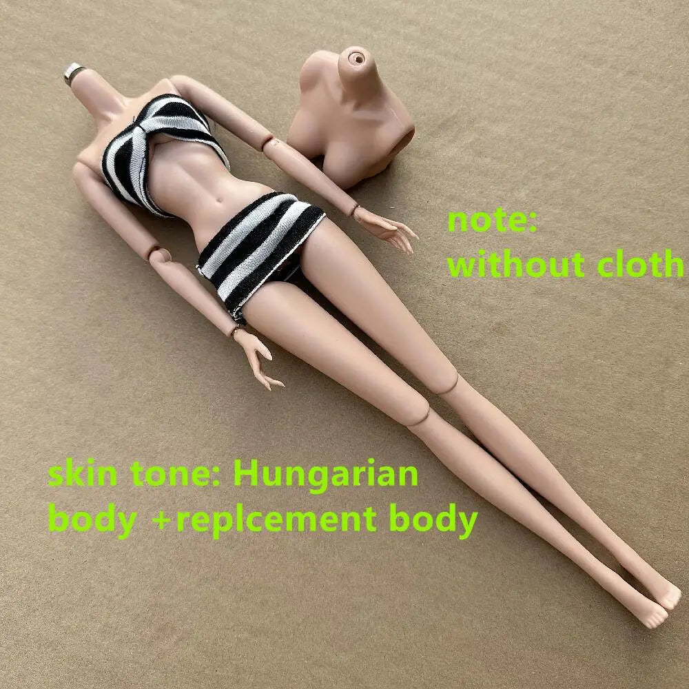 NEW LULY 1/6 Doll Body 2024 Version 12 Skin Tones High Quality Joints Removable Doll Body With Replacement Chest