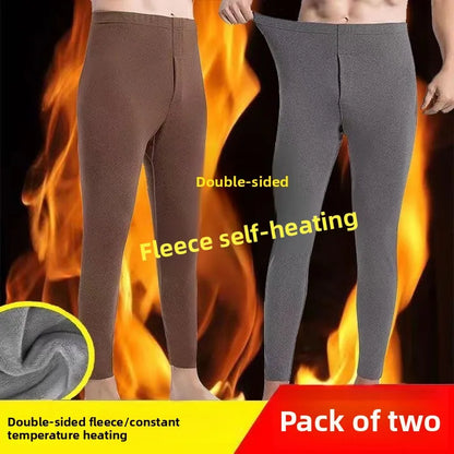 Double-Sided German Velvet Men's Thermal Pants Inner Wear Autumn Winter Fleece Heating Constant Temperature Large Size Bottom...