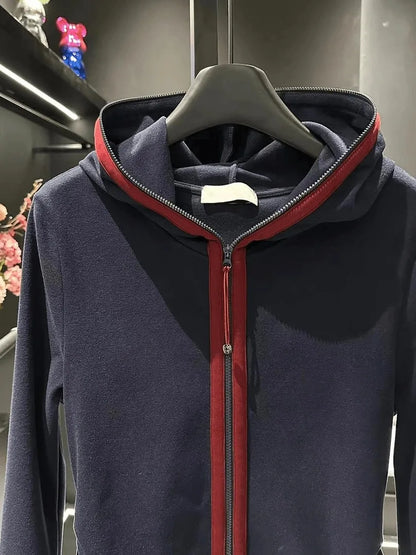 plus Size Hoodie Women's Loose Fit Long Sleeve Sweatshirt Dark Blue Autumn Winter Fashion Casual Comfortable Top Korean Style