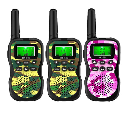 Kids Walkie Talkies 3 Pack, 3KM Long Range Two Way Radio Toy, Outdoor Birthday Gift for 3-12 Children(AAA Batteries Required）