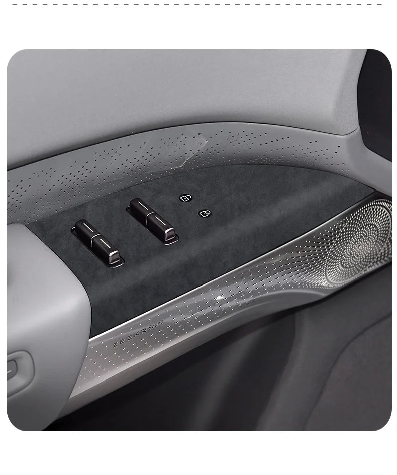 For ZEEKR 7X 2025 Super Suede Interior Accessory, Car Central Control Sliding Cover Panel Steering Wheel Decal Air Outlet Trim