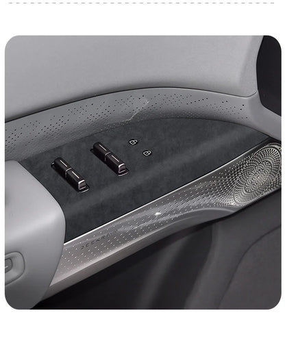 For ZEEKR 7X 2025 Super Suede Interior Accessory, Car Central Control Sliding Cover Panel Steering Wheel Decal Air Outlet Trim