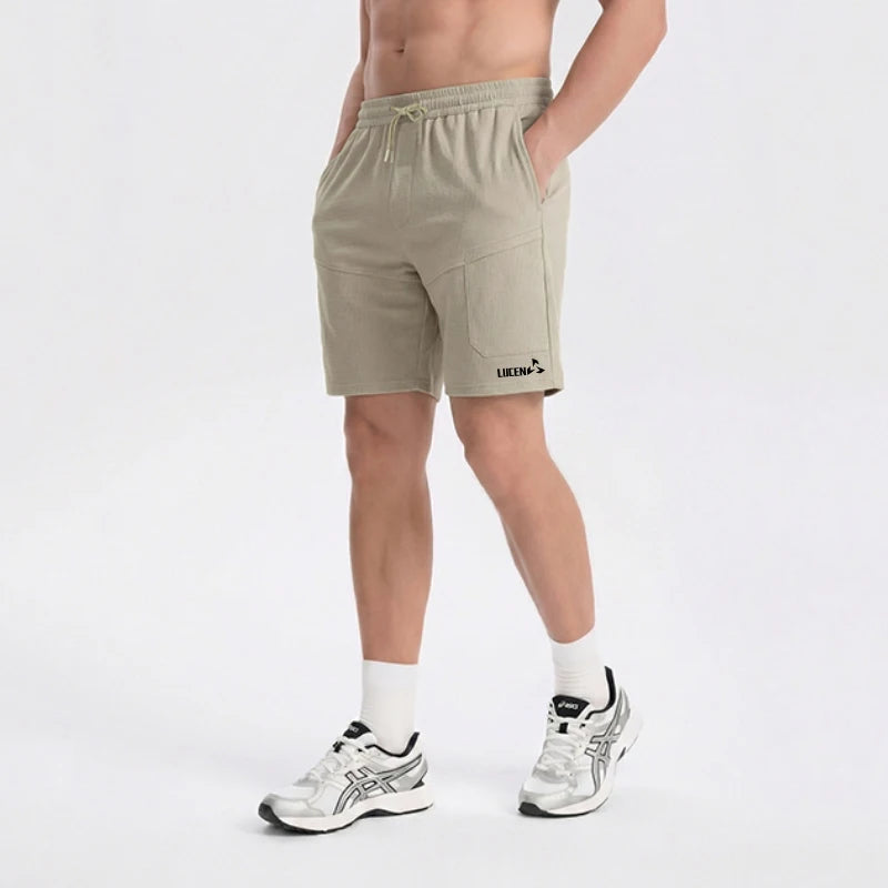 LUCEN New 2026 High-Quality Men's Summer Sports Breathable Shorts Fashionable Beach Leisure Shorts Fitness Running Shorts Tops