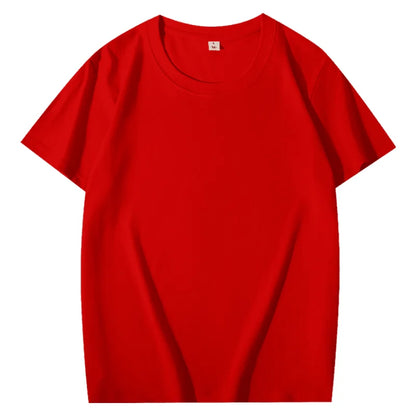 100% Cotton T-shirt Custom Logo Print Image Men and Women Clothes Diy Enterprise Embroidery Team Culture Short Sleeved Tops