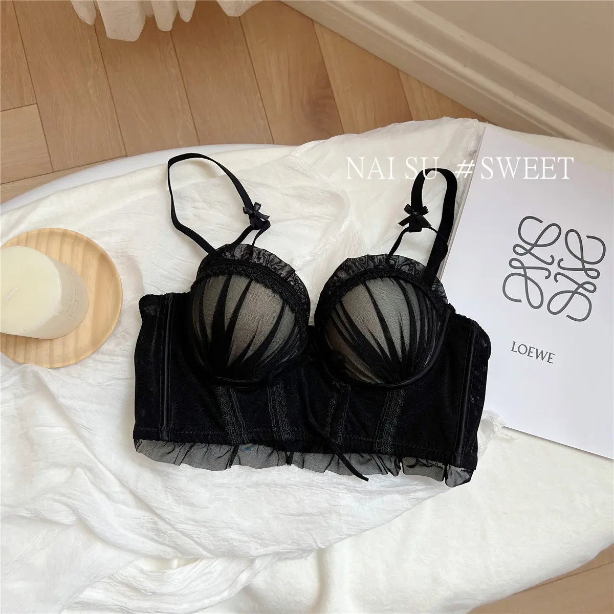Iroppoi Sweet Charming Lingerie Set Delicate Lace Push Up Bra Small Cup Women, Sek-si Feminine Look New Hot Item BANERDANNI