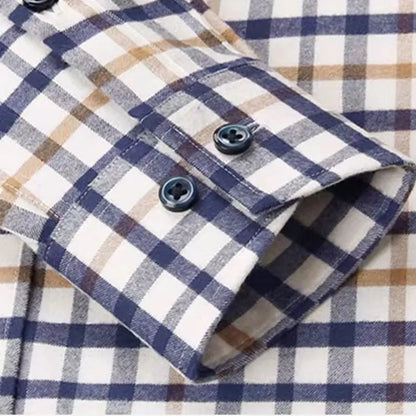 Men's long sleeve shirt pure cotton breathable comfortable business casual slim top shirt trend spring and summer formal wear