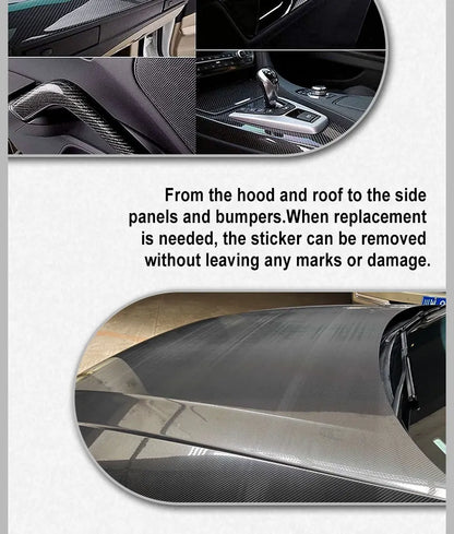 6D Carbon Fiber Vinyl Foil Film Ultra Gloss Waterproof Decoration Film Auto Wrap Sticker for Laptop Phone Case Motorcycle