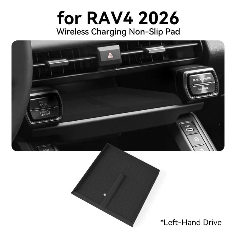 for Toyota RAV4 2026 Center Console Armrest Storage Box Anti-slip Organizer Tray Car Interior Accessories Black