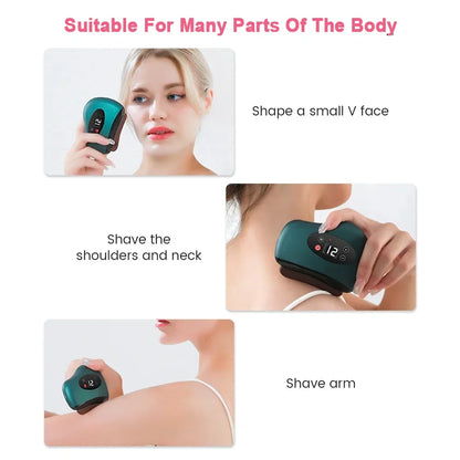 Electric Guasha Scraper Board Microcurrent Face Massager Wrinkle Face Lift Device Gua Sha Plate Facial Lifting Firming Skin Care