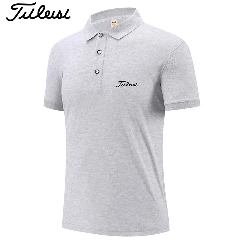 Quick Dry Mens Polo T Shirt Handwritten Script Letter Print Lapel Short Sleeve Solid Sport Daily Wear Tops S-4XL