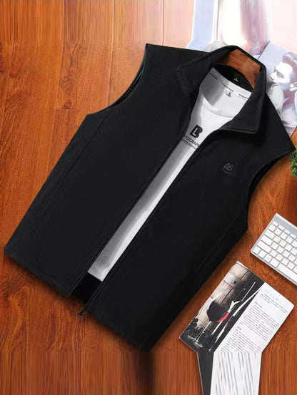 Men's Autumn Winter Faux Suede Vest Warm Stylish Versatile Lightweight Fashionable Clothing Accessory