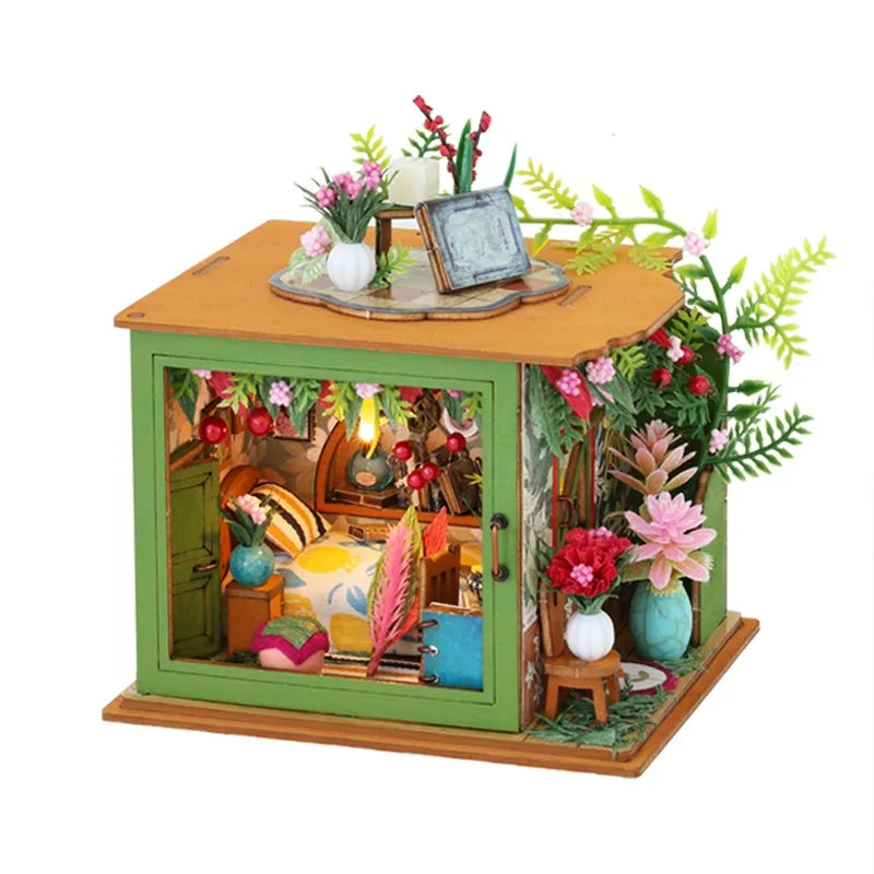 DIY Doll House Toys Wooden Kit Dollhouse Home Roombox Miniature Case Handmade Building  Models Birthday Gifts Creative Gift