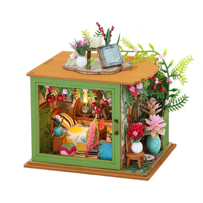DIY Doll House Toys Wooden Kit Dollhouse Home Roombox Miniature Case Handmade Building  Models Birthday Gifts Creative Gift