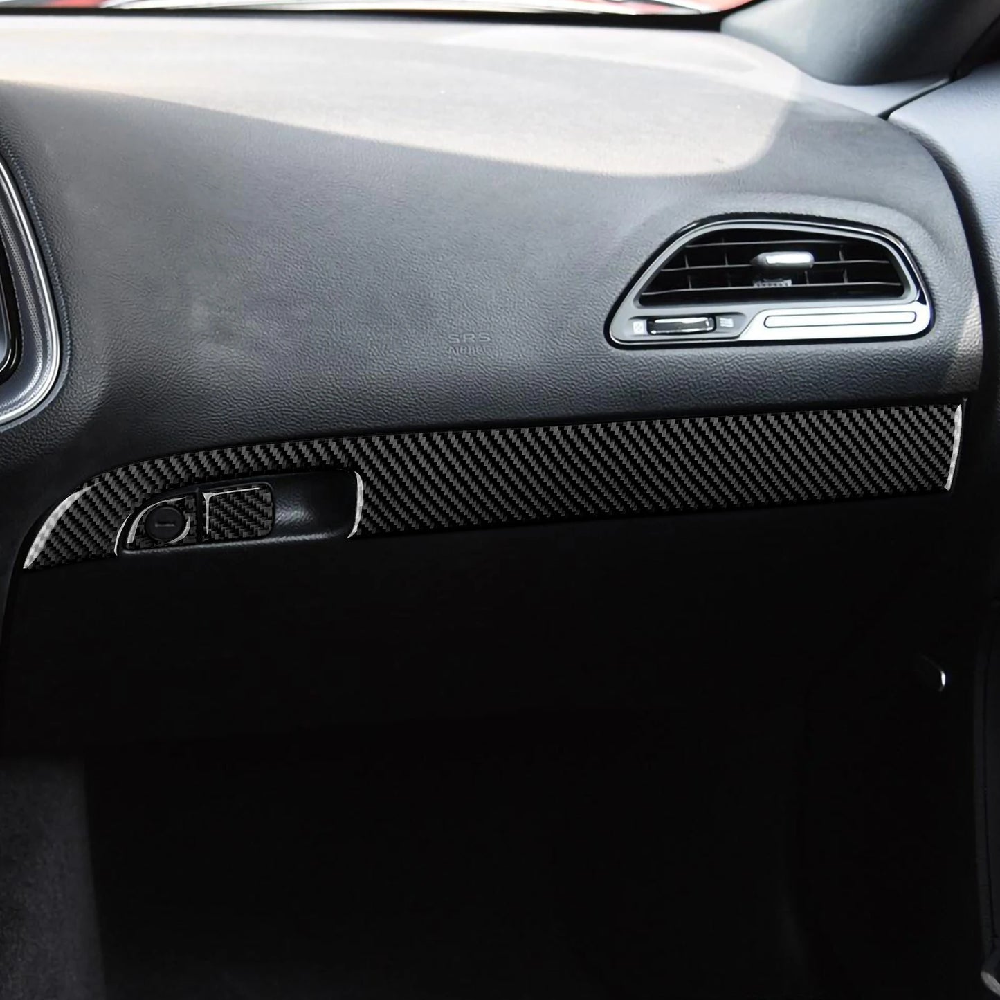 For Chrysler 300 (2011-2014) Car Center Console Gear Shift Panel Steering Wheel Cover Carbon Fiber Interior Sticker Accessories