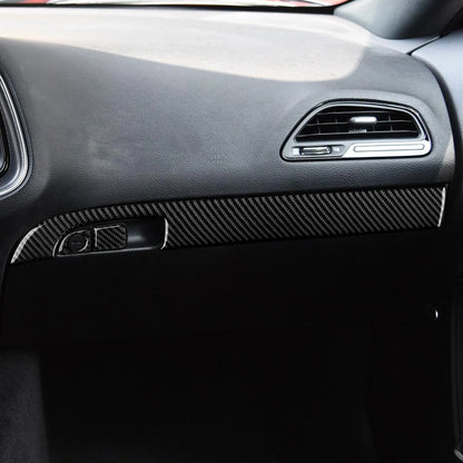 For Chrysler 300 (2011-2014) Car Center Console Gear Shift Panel Steering Wheel Cover Carbon Fiber Interior Sticker Accessories