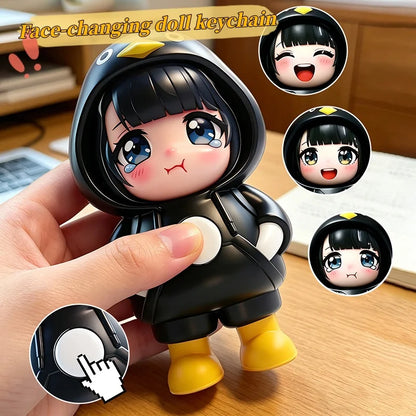 Gugugaga Penguin Keychains Anti-stress Keycap Keychains Cute Penguin Girl Keyrings Bag Charms Gifts 키캡