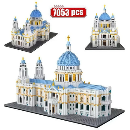 Micro Particle St. Paul's Cathedral Building Kit, Realistic Architectural Model Buildable Set, Educational STEM Toy & Creative S