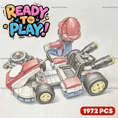 2026 New Race Car Building Blocks Kit 1927PCS Kids Educational DIY Assembly Brick Toy Creative Sports Car Model Gift for Adults