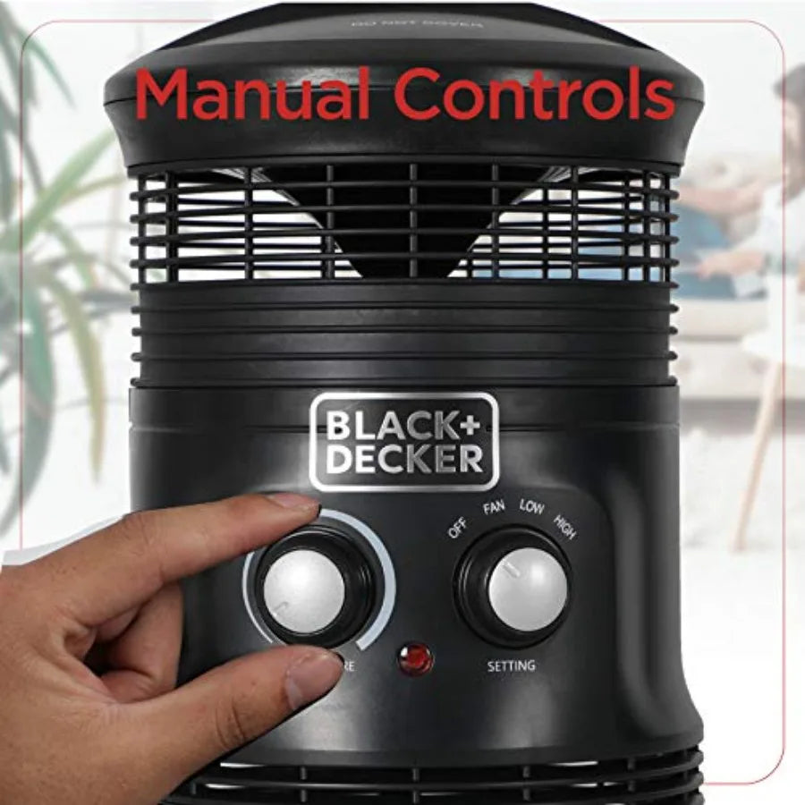 360-Degree Surround Heater and Fan Combo 360 Space Heater for Office Desk Home Office and Personal Use Desk 2 Heat and Fan Only